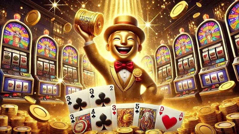 Reel slot digital dengan simbol bonus dan efek visual